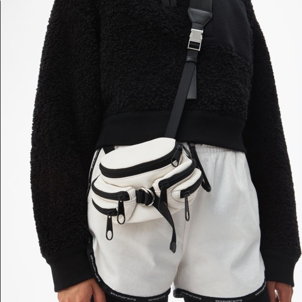 Alexander Wang micro tourist messenger bag white